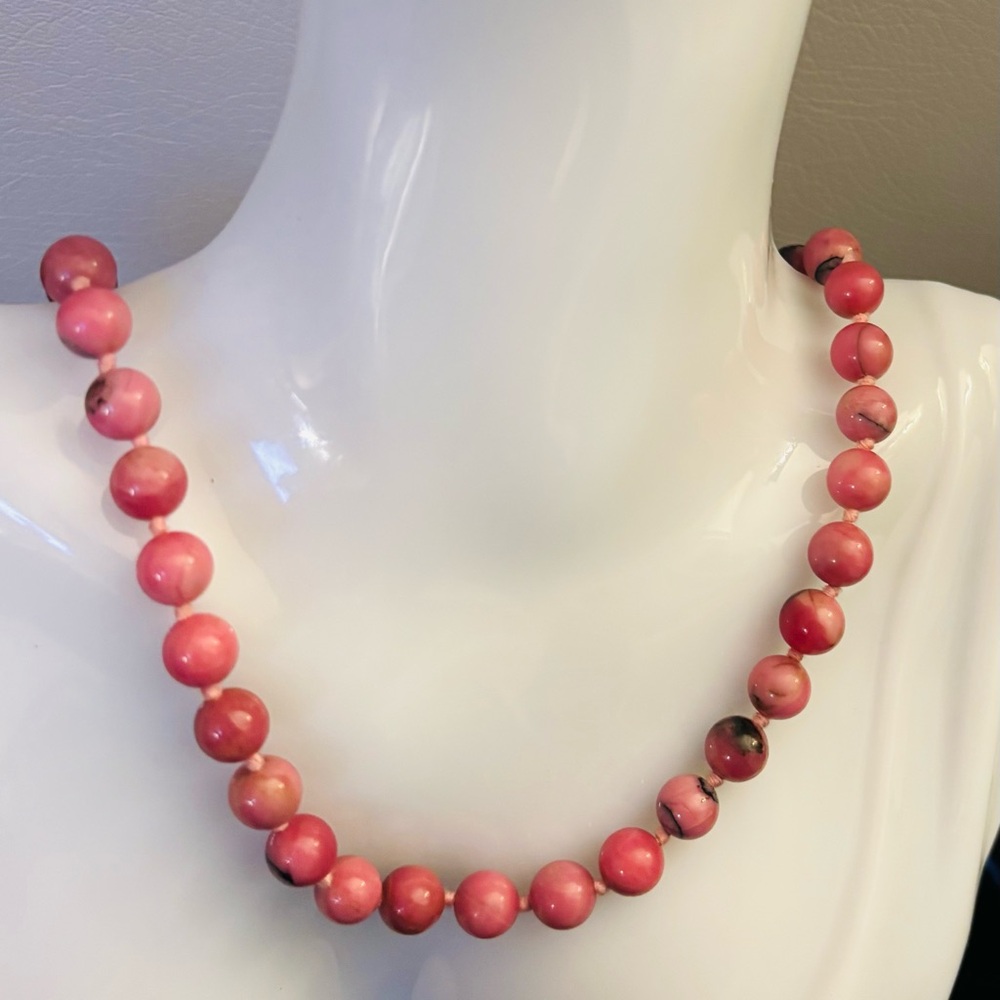Rhodonite Beaded Necklace